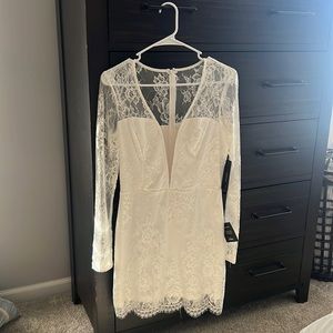 White lace cocktail dress